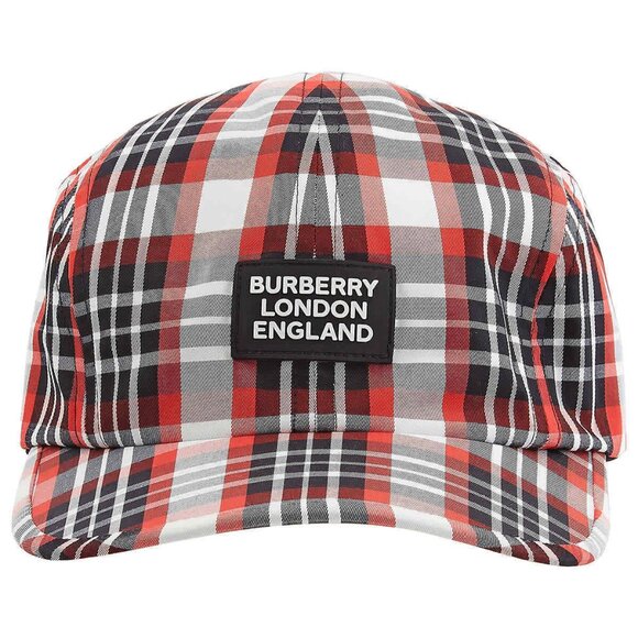 New Burberry Logo Tartan Baseball Cap Men - Picture 1 of 5